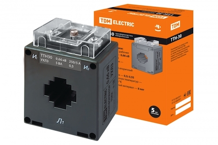 TDM ELECTRIC SQ1101-0081 Трансформатор тока измерительный ТТН  30/250/5- 5VA/0,5 TDM